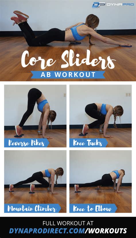 Core Sliders Ab Workout | Abs workout, Workout, Core slider workout