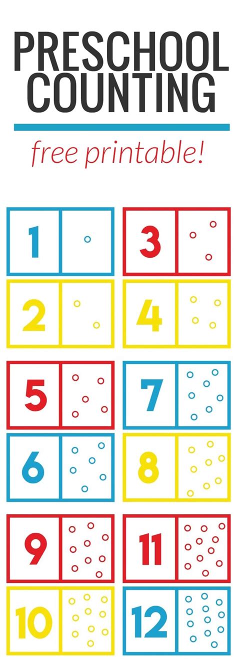 Preschool Math Counting Game + Free Printable