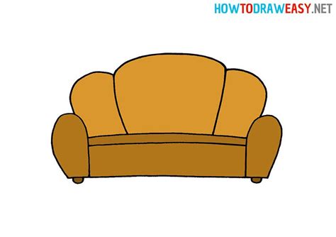 How to Draw a Sofa | Easy drawings, Drawings, Very easy drawing