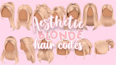 Aesthetic BLONDE Hair Codes For Roblox & Bloxburg - YouTube