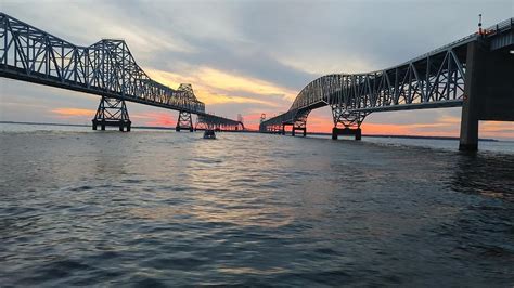 Chesapeake Bay Bridge at Sunset Photograph by Amy Bayliss - Fine Art ...