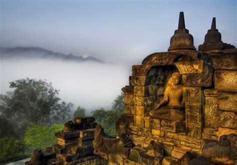 Mystical Sunrise at Borobudur - 4K Ultra HD Wallpaper