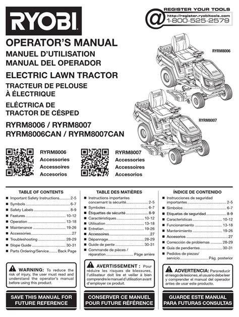 RYOBI RYRM8006 OPERATOR'S MANUAL Pdf Download | ManualsLib