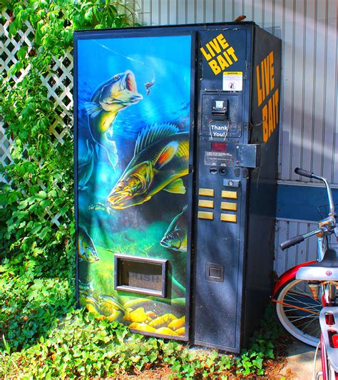 It’s a live fishing bait vending machine. It’s in Saugatuck, MI, and ...