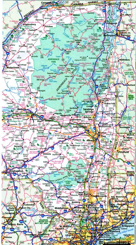 New York interstate highway map I-81 I-84 I-86 I-87 I-88 I-90 road ...