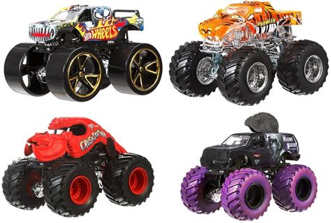 Hot Wheels Monster Jam Tour Favorites Pretend Play Fun Kids Big Tires ...