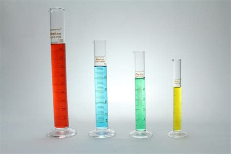 Graduated Cylinder, Borosilicate Glass, Set of 4, Including 10, 25, 50 ...