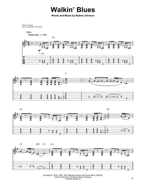 Walkin' Blues by Robert Johnson - Guitar Tab Play-Along - Guitar Instructor