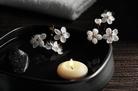 Zen Spa With Floating Candle And Photograph by Nightanddayimages - Pixels