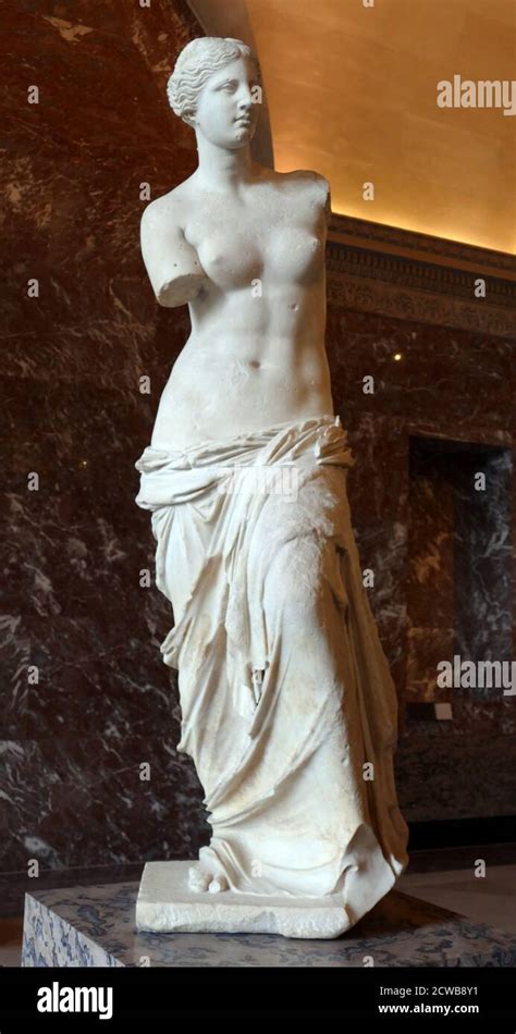 Marble sculpture known as the Venus de Milo by Alexandros of Antioch ...