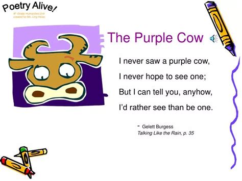 PPT - The Purple Cow PowerPoint Presentation, free download - ID:4325162