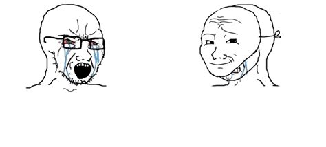 Wojak Mask Crying Vs Crying Meme Blank Template - Imgflip