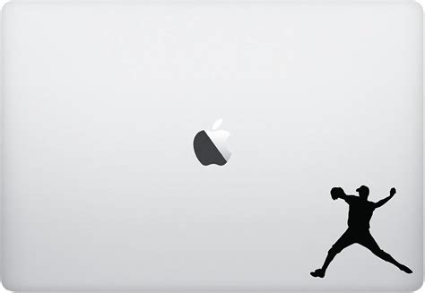 Amazon.com: Laptop Sticker Decal - Baseball Pitcher - Matte Black Skins ...