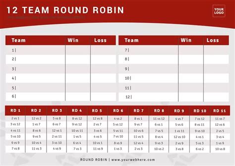 Free Round Robin Tournament Generator