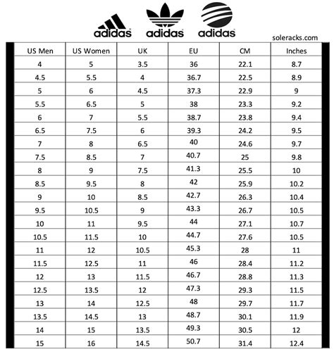 est assez prendre Palais des enfants adidas mens womens shoe size chart ...