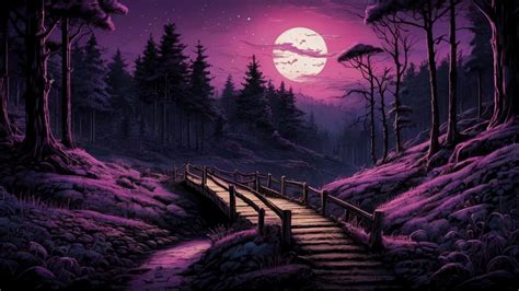 1920x1080 Resolution Purple Night Sky HD Moon 1080P Laptop Full HD ...