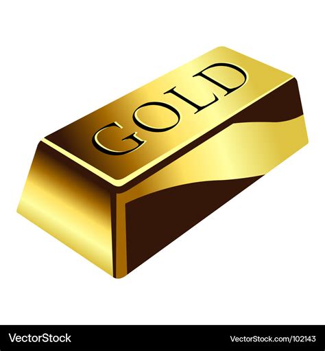 Gold bar Royalty Free Vector Image - VectorStock