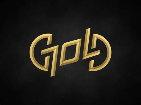 "Gold" ambigram logo | Gold logo design, Geometric logo design, Ambigram