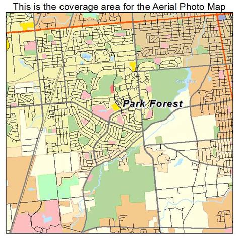 Aerial Photography Map of Park Forest, IL Illinois