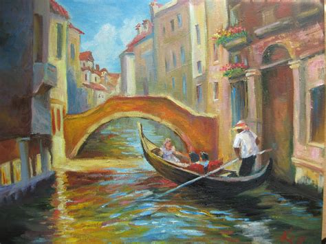 Canal In Venice Italy oil painting Venice cityscape Cityscape