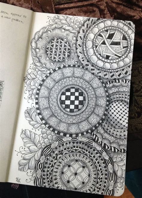 Zentangle Circles 2 - Gwen Lafleur Mandalas Painting, Mandalas Drawing ...