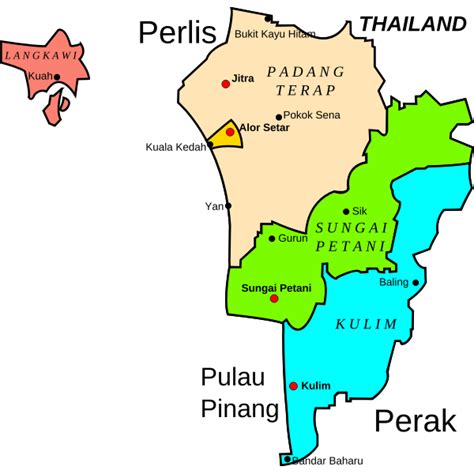 Map of Kedah | Free SVG