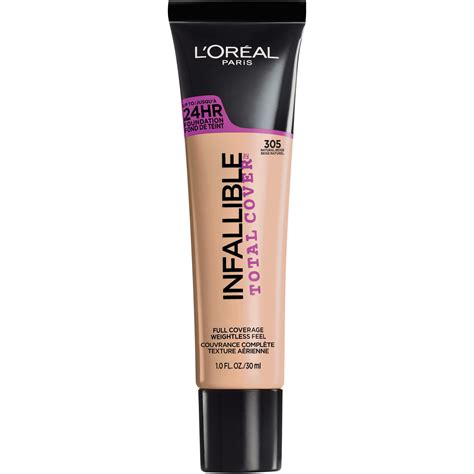 L'Oreal Paris Infallible Total Cover Foundation, Natural Beige, 1 fl ...