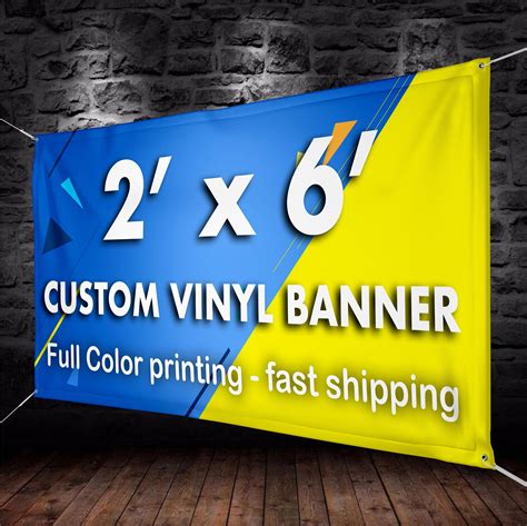 2x6' Custom Banners Vinyl Banner printing 13oz full | Etsy