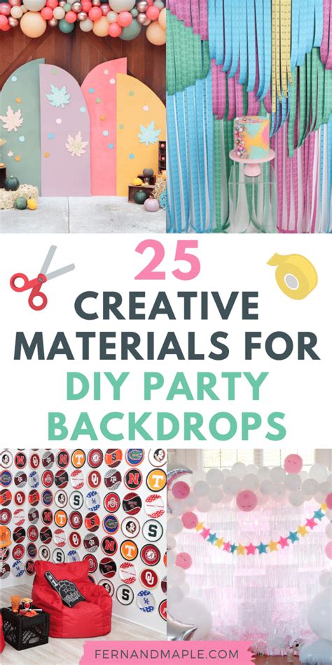 25 Creative Materials for DIY Party Backdrops | Party backdrop diy ...