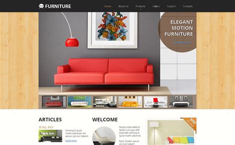 Furniture Responsive Website Template #47895