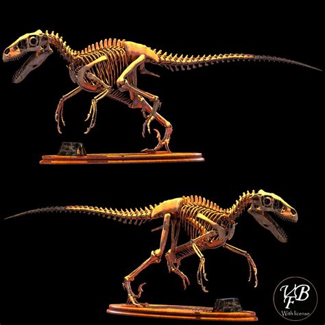 Mesozoic Utahraptor Skeleton: Extinct Fauna in Resin Miniature to Paint ...