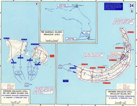 Map of WWII: Kwajalein Atoll 1944