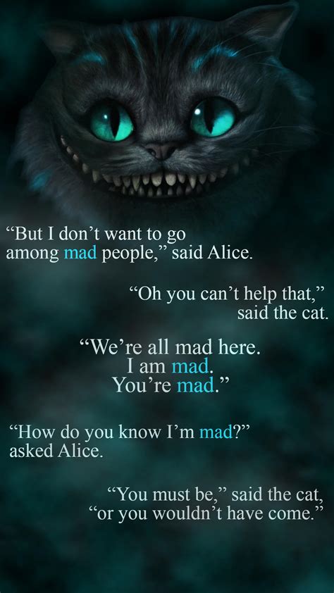 Cheshire cat quote wallpaper by hansamars on DeviantArt