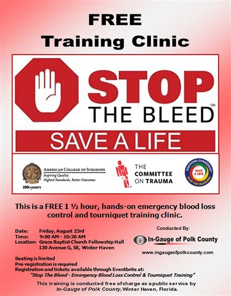 Emergency Blood Loss Control Training – Stop The Bleed – In-Gauge of ...