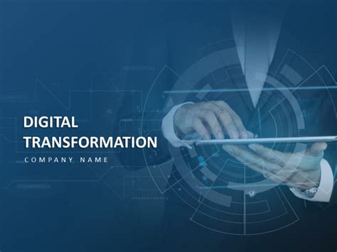 Digital Transformation Background 02 PowerPoint Template | SlideUpLift