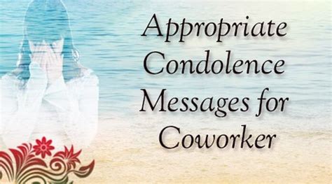 Condolence Messages To A Coworker Sympathy Message To Coworker Sample ...