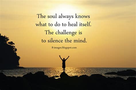 The soul always knows what to do to heal itself. The challenge is to ...