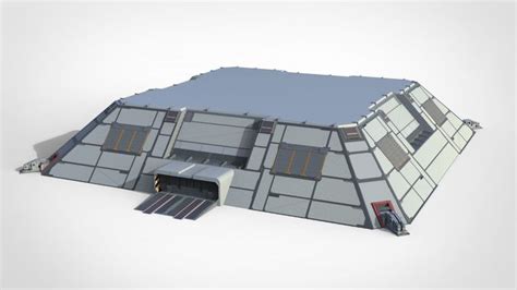 sci-fi hangar 3D model | CGTrader