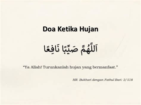 Doa Ketika Hujan Turun, Doa Hujan Bermanfaat