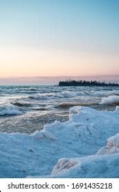 Sauble Beach Sunset Winter Stock Photo 1691435218 | Shutterstock