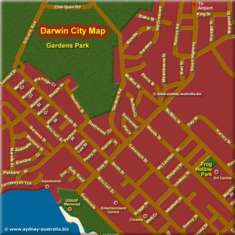 Darwin Inner City Map