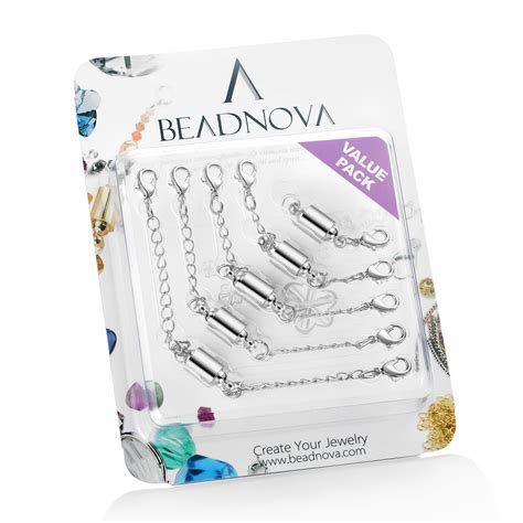 BEADNOVA Necklace Extender Assorted Jewelry Extention Set with Magnetic ...