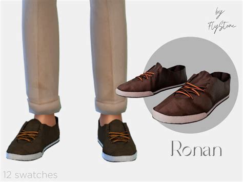 The Sims Resource - Ronan - male leather sneakers