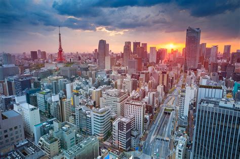 Tokyo Skycrapper Building Sunset Cityscape, HD World, 4k Wallpapers ...