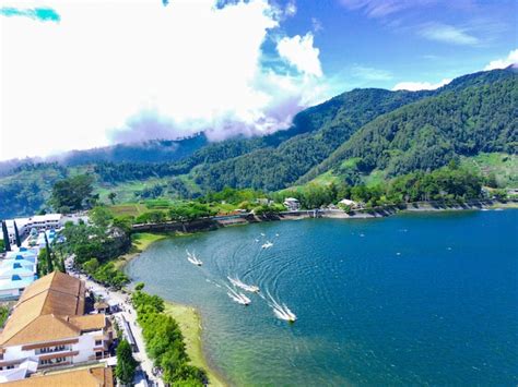 Premium Photo | Aerial view of telaga sarangan or lake sarangan magetan ...