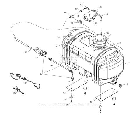 Agri-Fab LP19490 25 gal Portable Sprayer Parts Diagram for Parts List