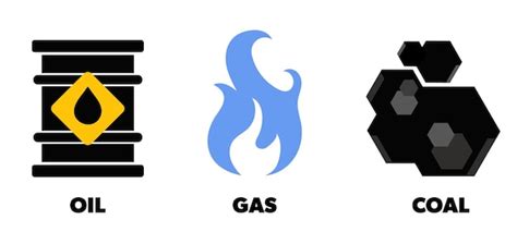 Premium Vector | Oil gas coal vector energy and resources icons fossil ...