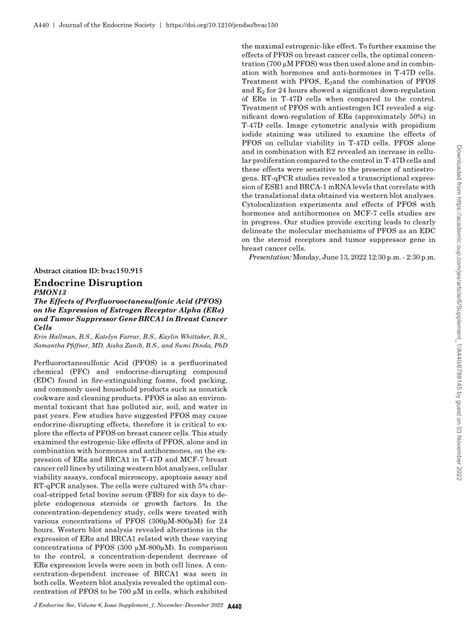 (PDF) PMON13 The Effects of Perfluorooctanesulfonic Acid (PFOS) on the ...