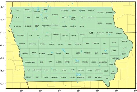 Iowa County Map Printable - Printable Word Searches