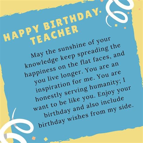 Birthday Wishes To Teacher Quotes - ShortQuotes.cc